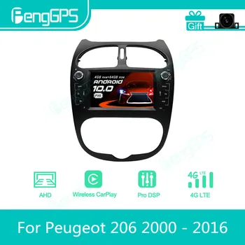 Для Peugeot 206 2000-2016 Android Автомобильный Радиоприемник Стерео Мультимедийный Плеер 2 Din Авторадио GPS Навигация Блок PX6 Экранный Дисплей