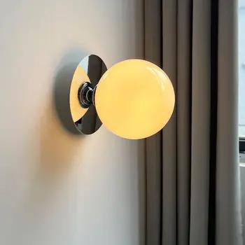 Круглый стеклянный настенный светильник гостиная столовая прихожая вход на балкон украшение кровати в спальне настенный светильник