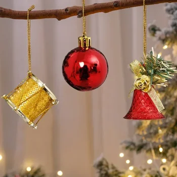 Новый рождественский пенопластовый кулон Принадлежности для праздничной вечеринки Рождественские украшения Красный Рождественский шар Кулон Своими руками