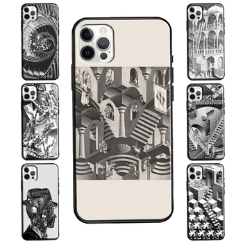 Чехлы Escher для iPhone 13 12 mini 11 Pro Max, чехол для iPhone XR X XS Max 6S 7 8 Plus SE 2020 Coque