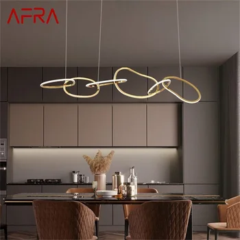 Подвесные светильники AFRA Gold Nordic Contemporary Creative Home Светодиодный светильник для украшения гостиной