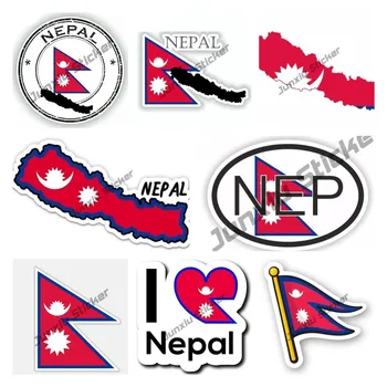 Карта Флага Непала, Светоотражающая наклейка, Наклейка на мотоцикл, Непал, Код страны NEP, Наклейка на автомобиль, окно, кузов, клей для велосипеда, Наклейка
