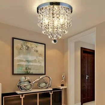 Скандинавская гостиная LED хрустальный потолочный светильник столовая хрустальная люстра спальня кабинет внутреннее освещение декоративная лампа свет