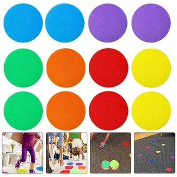 Наклейки-маркеры для ковра, класс, 24шт Разноцветных точек для круга на полу, маркеры для ковра, нескользящие наклейки на пол, точки
