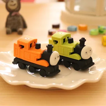 2 шт. милый мультяшный поезд, моделирующий резину, детские обучающие канцелярские принадлежности, подарочный приз, школьные принадлежности kawaii, резина