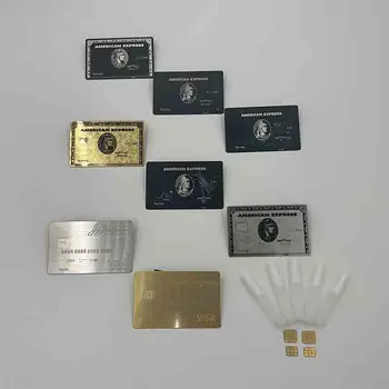 4428 лазерная резка, усовершенствованная высококачественная кредитная карта с магнитной полосой, черная металлическая кредитная карта
