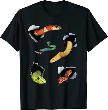 Подарочная футболка для любителей забавных змей из 100% хлопка с круглым вырезом, летняя повседневная мужская футболка с коротким рукавом, Размер S-3XL