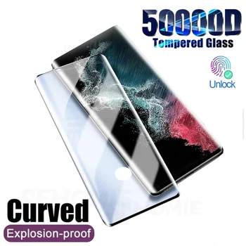 5000D Изогнутое Закаленное Стекло Для Samsung Galaxy S22 S21 S20 S23 Ultra FE S10 S9 S8 Plus Note 9 10 20 Защитное Стекло с Полным покрытием