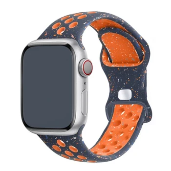 Ремешок для Apple Watch Band 44мм 49мм 40мм 45мм 41мм 42мм Силиконовый браслет correa iWatch Ultra 2 Series 9 8 SE 7 6 5 4 3