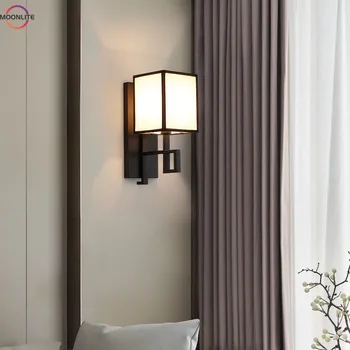 Новые настенные светильники в китайском стиле, современные и минималистичные гостиничные светильники, гостиные, спальни, настенные светильники для украшения дома