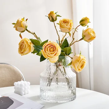 Художественная Стеклянная ваза в стиле минимализм для Гидропоники, Ваза для цветов, Ваза для террариума, Украшение дома, Аксессуары для декора гостиной