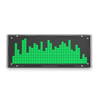 Светодиодный музыкальный спектральный дисплей DIY Kit 16X32 Rhythm Light Clock, 8 видов спектрального режима, индикатор пайки SMD, зеленый