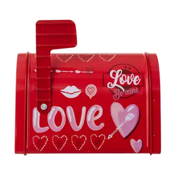 Кольцо, серьги, Жестяная коробка с принтом романтической любви для почтового ящика на День Святого Валентина, свадьба, День рождения, Конверт для конфет