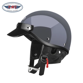 Высокопрочный АБС-полуошлем Для винтажного мотоцикла Harley и Легкого Круизного Мотоциклетного Защитного шлема AMZ -803 (MT-2)