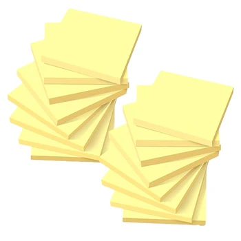 16 Книг Общим объемом 1600 Стикеров Для Заметок Желтая Самоклеящаяся бумага для Заметок с офисными Напоминаниями