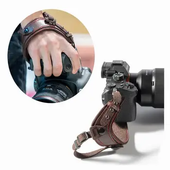 Фотокамера Кожаный Ремешок Из Микроволокна На Запястье Держатель для Ручного Ремня Canon Nikon Sony Pentax Leica Panasonic DSLR Противоударный Ремешок