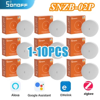 SONOFF SNZB-02P Датчик температуры Zigbee 3.0 Работает с Монитором ZigBee Bridge Smart Home Alexa Google Home eWeLink в режиме реального времени