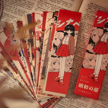 30 листов винтажной бумаги в стиле японской девушки, Закладка, Бумажная книга для чтения, отметка Ретро-страницы, Маркер, открытка для сообщений, Канцелярские принадлежности