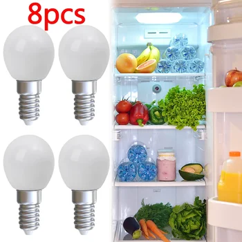 1/8 шт. Светодиодные лампочки для холодильника Mini E14/ E12 Сменные галогенные винтовые лампы для кухни, спальни, витрины, ночника